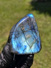 Labradorite Free Form HIGH QUALITY, Strong Blue Flash, Natural Crystal Small