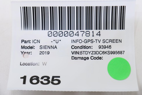 2018 - 2020 TOYOTA SIENNA DASH 7.0" AUDIO RADIO DISPLAY MONITOR MODULE OEM - Picture 13 of 13