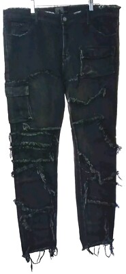 Valabasas Jeans 38W 32L 38x32 Black Button Fly Slim Fit Denim