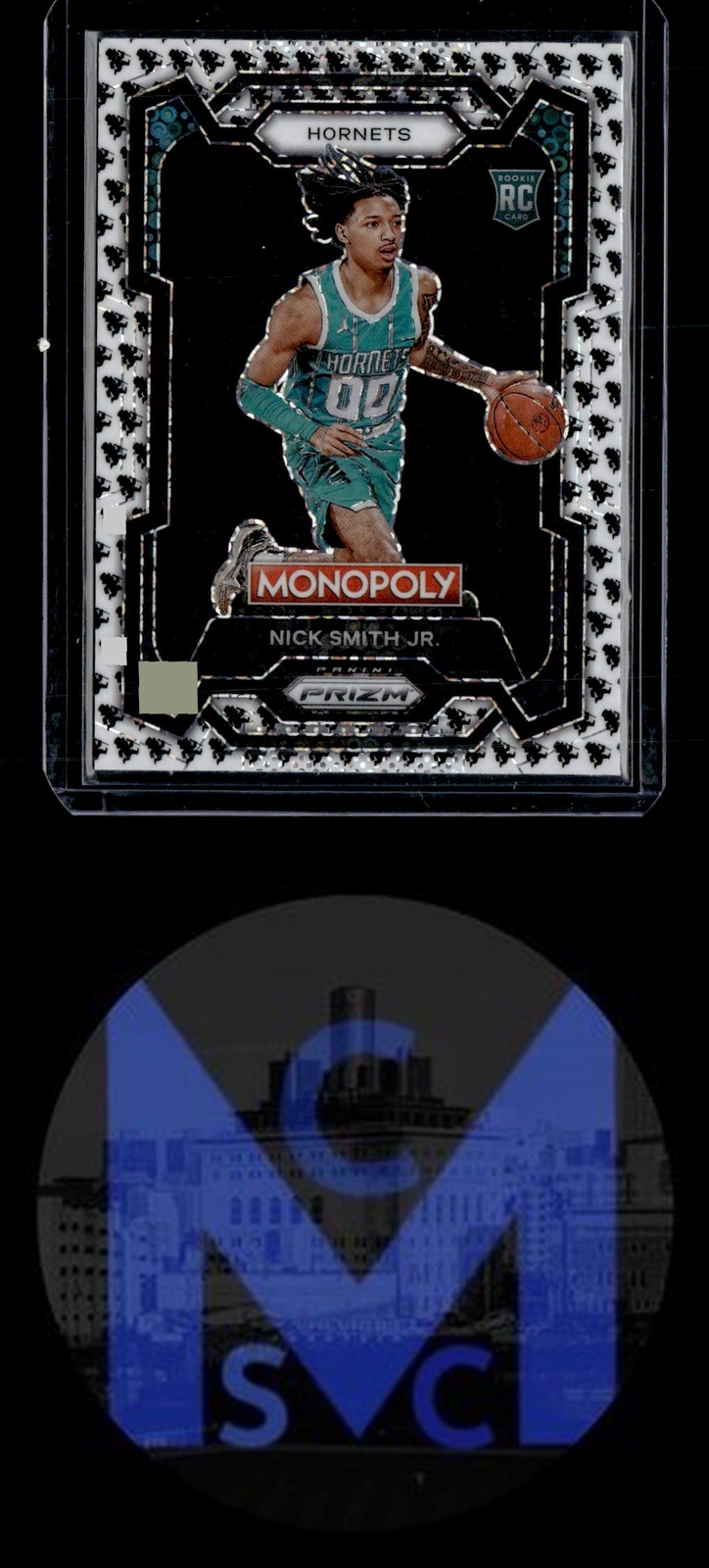 2023-24 Panini Prizm Monopoly #14 Nick Smith Jr. Monopoly Man Black & White