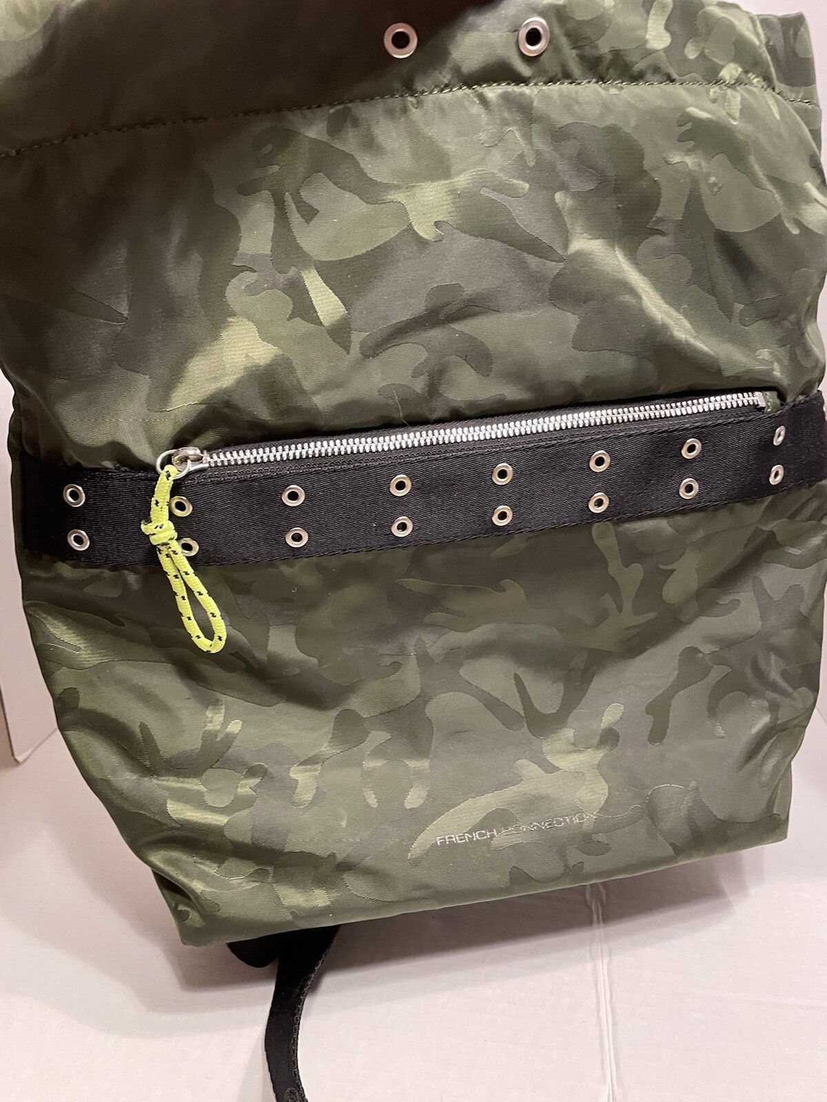 French Connection Rocky Drawstring Backpack Green… - image 5