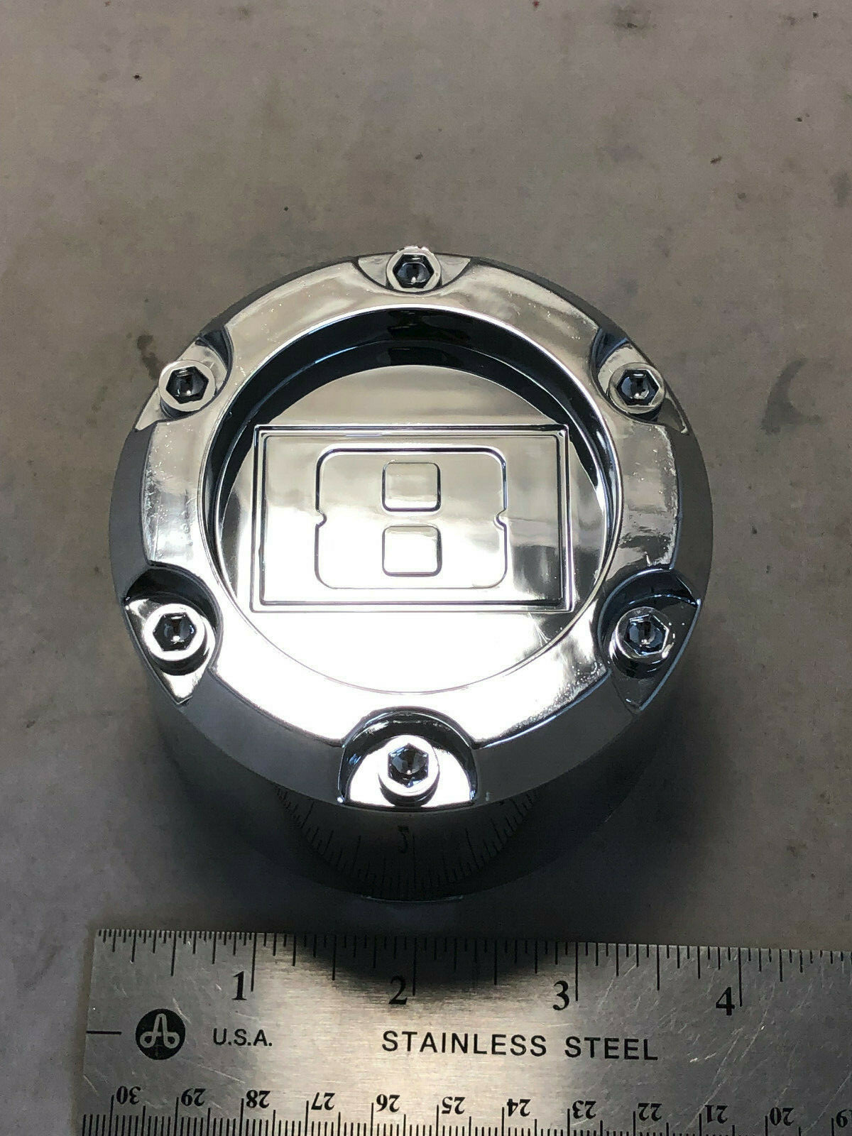 Level 8 Custom Wheels Chrome Snap In Wheel Rim Hub Cover Center Cap C-611-2-image