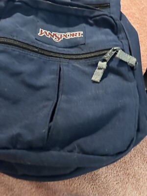 Jansport Backpack Dark Blue Used 4 zipped pockets, 2 large pockets, 2 small | eBay Jansport Backpack Dark Blue Used 4 zipped pockets, 2 large pockets, 2 small | eBay