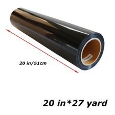 1 Roll Black PU Printable Heat Transfer Vinyl 20 in 82ft/51cm 25m
