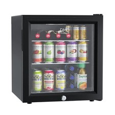 DMD | LED Table Top 50L Glass Mini Fridge with Lock with 2 Shelves Beers, Wine