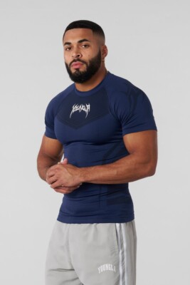 YOUNGLA (SOLD OUT) - 4041 - WARRIOR COMPRESSION TEES - NAVY - SIZE