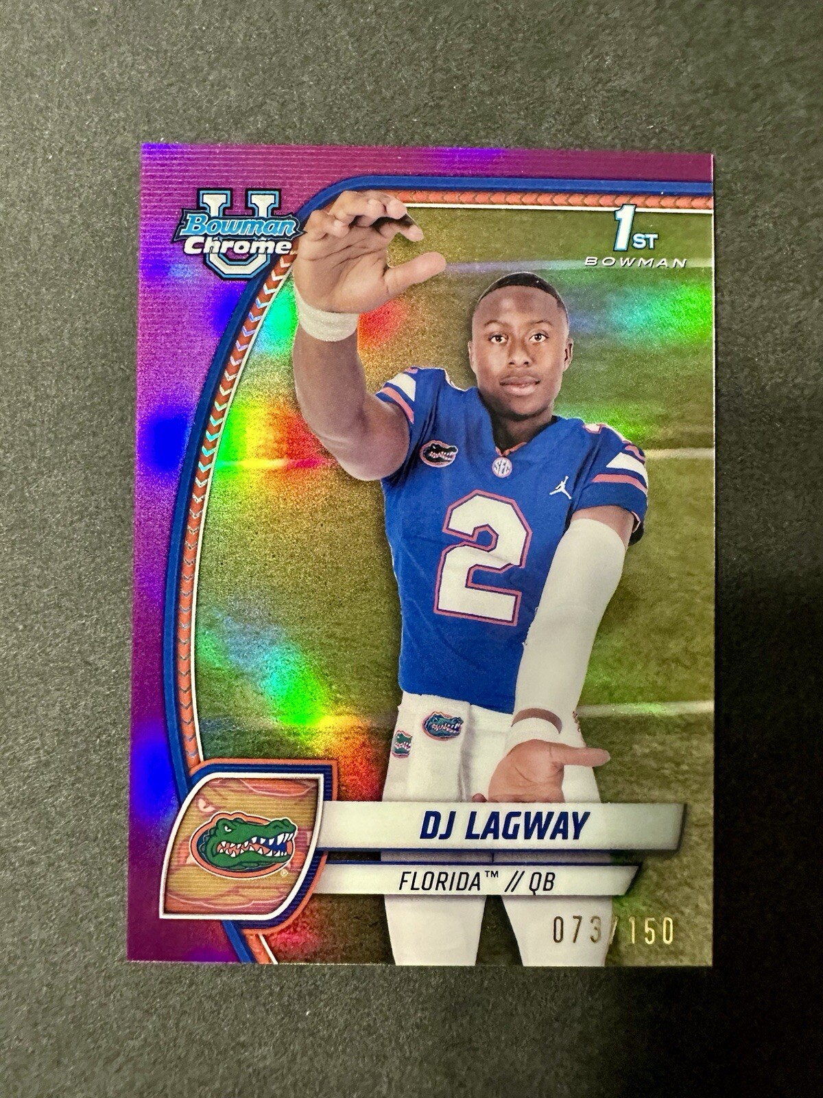 2024 Bowman U Chrome DJ Lagway 1st Fuchsia Refractor /150 Florida Gators #63