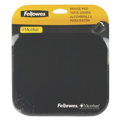 Fellowes 5933901 Microban Black Mousepad Anti-bacterial