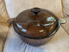 Pyrex Visions Amber Dutch Oven 4.5L Stock Pot Corning USA Brown 5Qt Vision Ware
