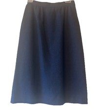 Vintage JG Hook Navy Blue Wool Blend Skirt Size 8