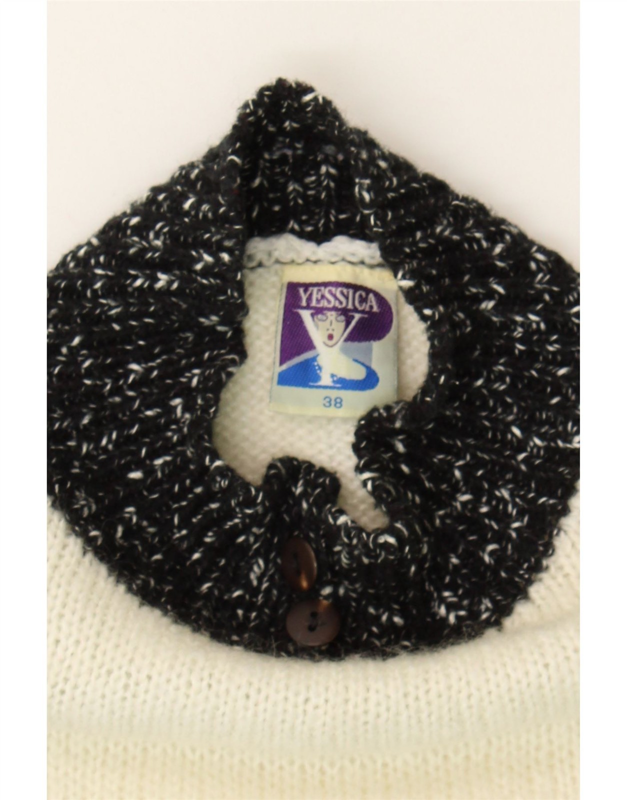 YESSICA Womens Turtle Neck Jumper Sweater EU 38 Medium Off White DG27 thumbnail 3