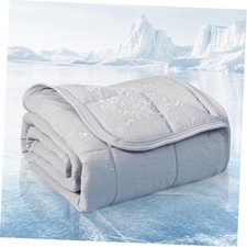 Dog Cooling Blanket, 0.4 Q-MAX Cooling Blanket For Large Dogs 43" x 55" Grey