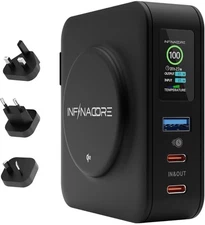 P3 Pro, 4 in 1 Travel Power Bank 10,000mAh - 65W Portable USB Charger + Adaptors