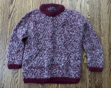 Vintage Italy Handknit SEARS Mary Lewis Mohair Chunky Pullover Sweater Sz 36
