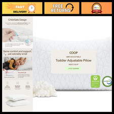 Adjustable Toddler Pillow - Soft, Breathable Mini Bed Pillow 19"x13", Washable M