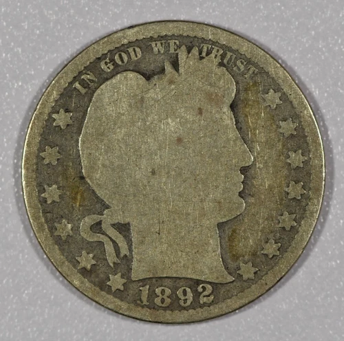1892-P "Liberty Head" Barber Quarter-Dollar, Good