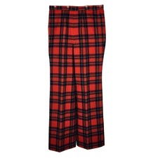 Vintage Pendleton Late 70s 100 Wool lined Red Tartan Plaid Pants Size 14 EUC