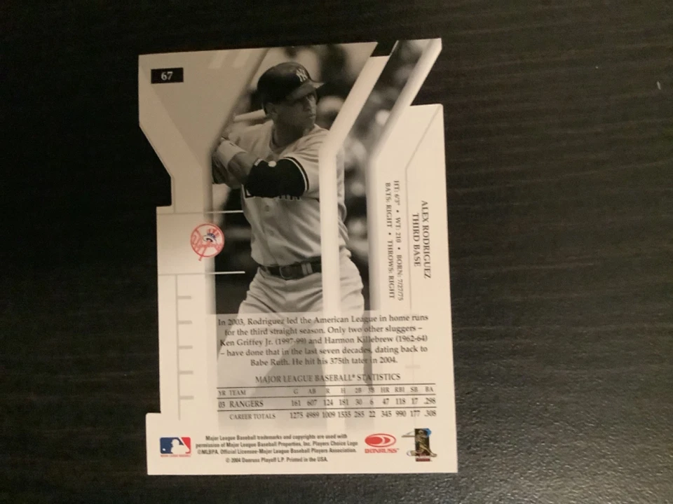 Donruss Elite 2004 edición extra cambio de siglo 74/250 Alex Rodríguez Foto 2 de 2