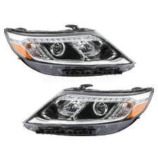 Headlights Left Right For 2014 2015 Kia Sorento LX Halogen Set Pair LED DRL