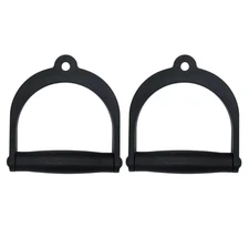 1 Pair D Handle Cable Attachment Heavy Duty Exercise Handles Gym Handles