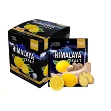 Himalayan Salt Candy Lemon Ginger Mint Throat Soothing Fresh Breath 12 Packs