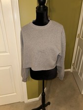 Wild Fable Gray Cropped Sweatshirt Women's Size Medium