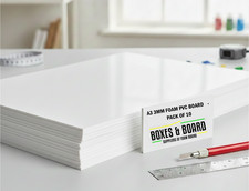A3 White Foam PVC Board 3mm - Pack of 10 Sheets - Boxes & Board Premium Signage