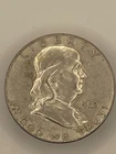 1952 D Franklin Half Dollar 90% Silver Denver Mint Circulated Ungraded Coin