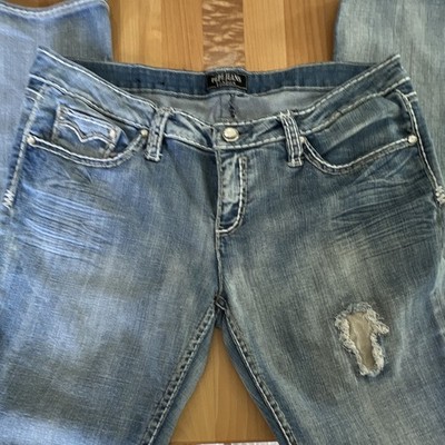 Pepe Jeans Teens Blue Denim Jeans Slim Fit Straight Leg Low Rise Medium Wash