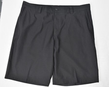 adidas GOLF CLIMALITE Size 38 Men's Flat Front Polyester Shorts Black