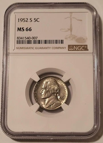1952 S Jefferson Nickel MS66 NGC