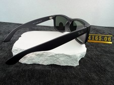 Ray-Ban RB4165 Justin Sunglasses, Matte Black Frame, Dark Green Polarized G-15 L