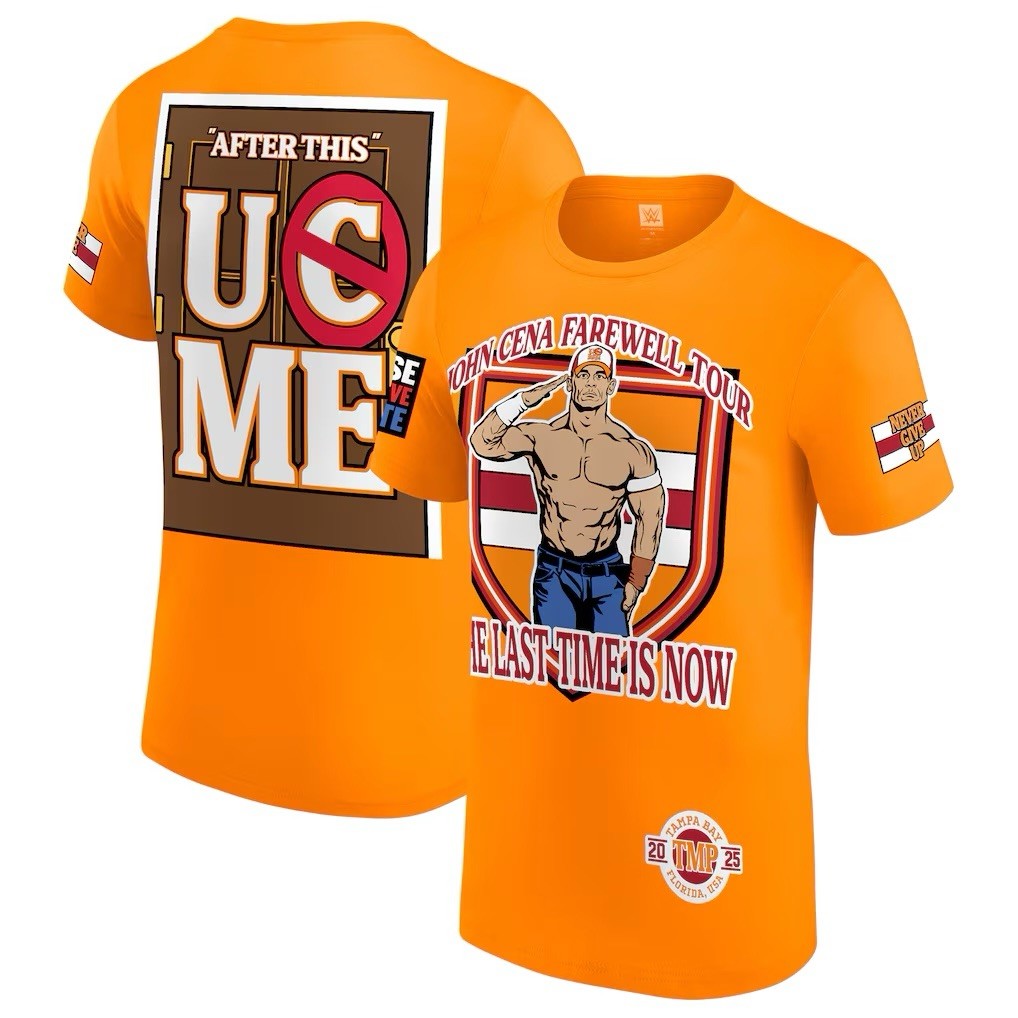 Official WWE John Cena Last Time Is Now Farewell Tour Tampa Tee