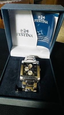 Festina Herren-Armbanduhr Chronograph Edelstahl Silber F16234