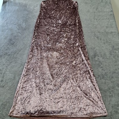 Tottini Velvet Maxi Skirt Womens Size 16 Mauve Casual Elastic Waist Outdoor