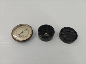 Vintage Credo Cigar Round Humidifier Lot Hygrometer Made In France Set Of 3