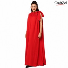 Women's Red Kaftan Maxi Dress Plus Size Loose Fit Formal Evening Gown