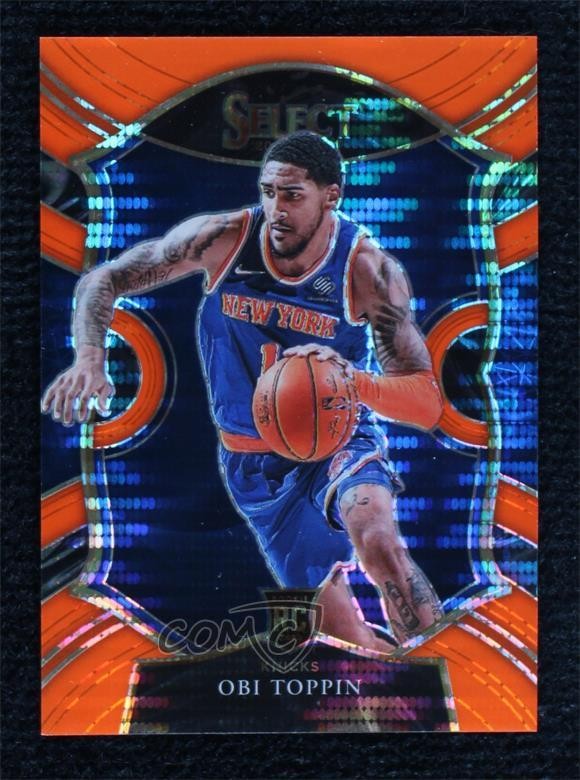 2020 Panini Select Concourse FOTL Neon Orange Pulsar Prizm 1/15 Obi Toppin 8d9
