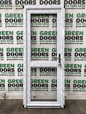 HALF PANEL UPVC BACK DOOR EXTERNAL WHITE EXTERIOR PVC PLASTIC DOUBLE GLAZED