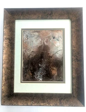 Abstract Art Painting On Canvas By Mladenovic Landscape 95 Gesso Cooper 17x14