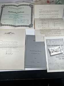 1949-Howell-Oregon Electric Co-Op REA Member Packet-Certificate, Guide, By-Laws+