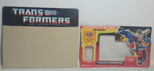 TRANSFORMERS VTG 1987 G1 POWER MASTER GETAWAY EUROPEAN FRONT & BACK PACKAGE PART - Picture 4 of 12