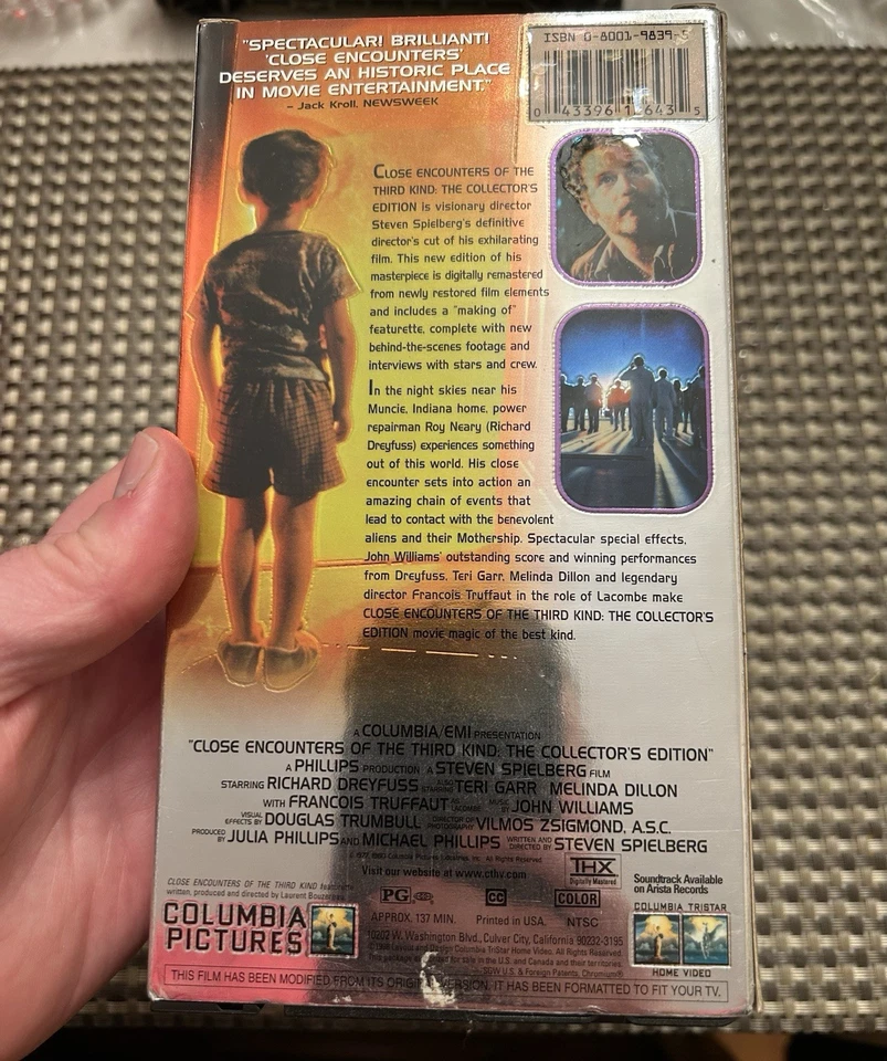 Close Encounters of the Third Kind. VHS, 1998, Collectors Edition 114-22 - Image 2 of 4