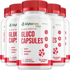 (5 Pack) Glykonex Pro Capsules – Glyko Nex Pills Advanced Formula Natural Blend