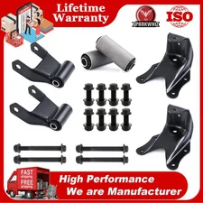 SPARKWHIZ Rear Leaf Spring Shackle Bracket Hanger Kit for Ford F250 F350 Bronco