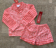 American Girl Pajama Set Shorts Top Tenney Doll Match Gingham FOR GIRLS XS 6