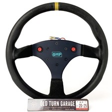 Omp Supertouring Steering Wheel 320mm Suede Leather Vintage Blue Logo Racing Omp Supertouring Steering Wheel 320mm Suede Leather Vintage Blue Logo Racing
