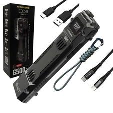 Nitecore EDC29 Every Day Carry Rechargeable Flashlight -6500 Lumens w/ Extra Fas