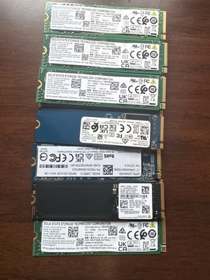 Lot of 28 128GB SSD M.2 2280 mix brands