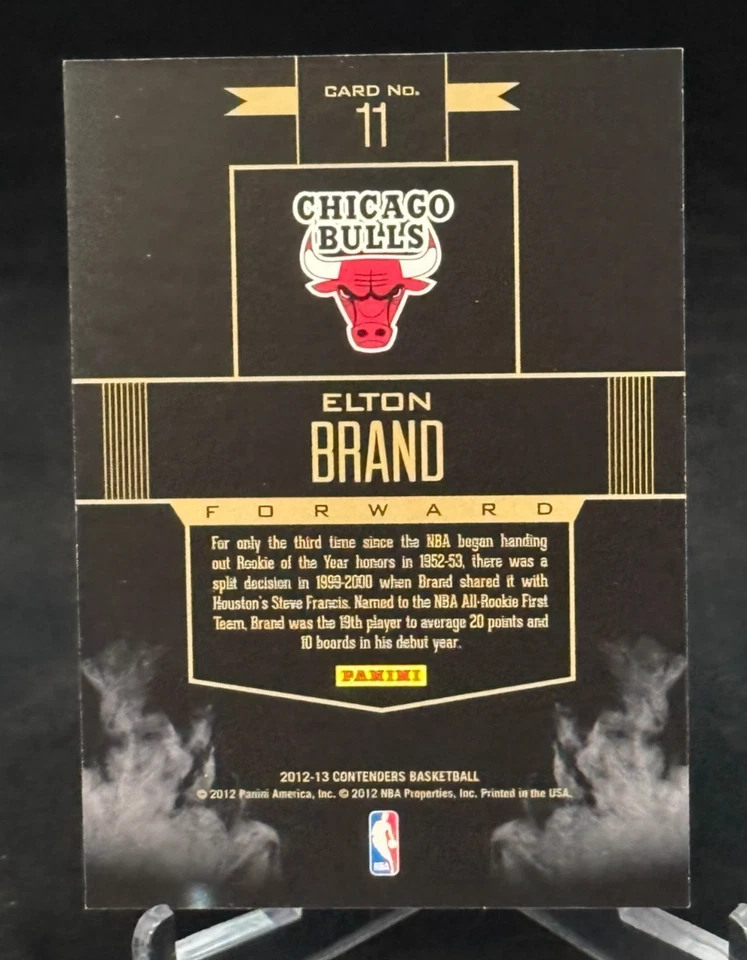 2012-13 Contenders Rookie Remembrance #11 Elton Brand Chicago Bulls - Image 2 of 2